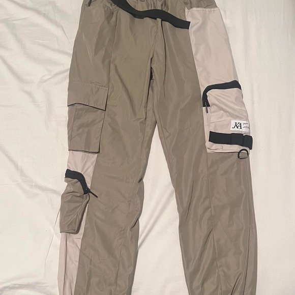 JK Attire Womens Utility Cargo Pants - Green, Size M - Picture 1 of 4